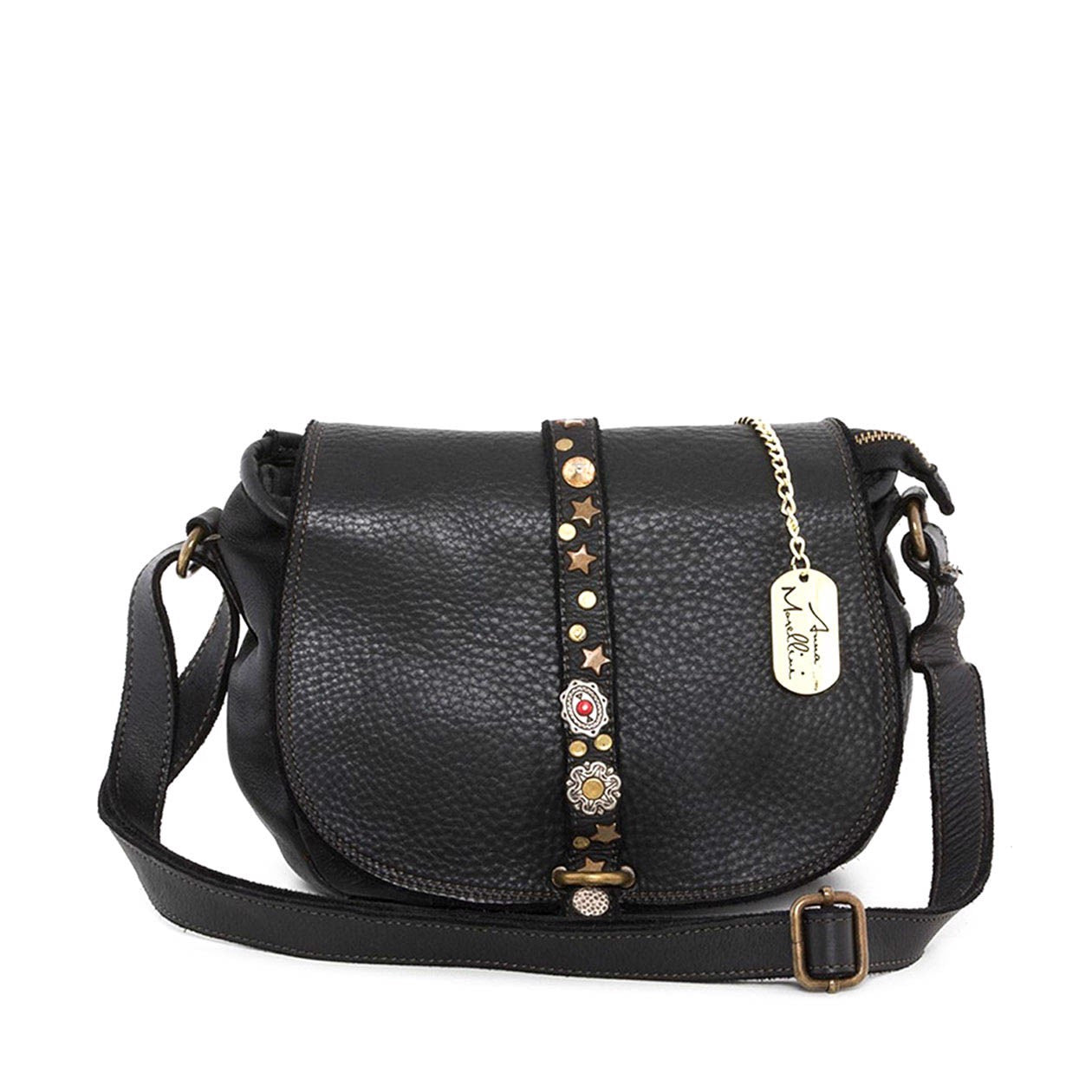 Anna Morellini - Sac à bandoulière Luigia - cuir - noir