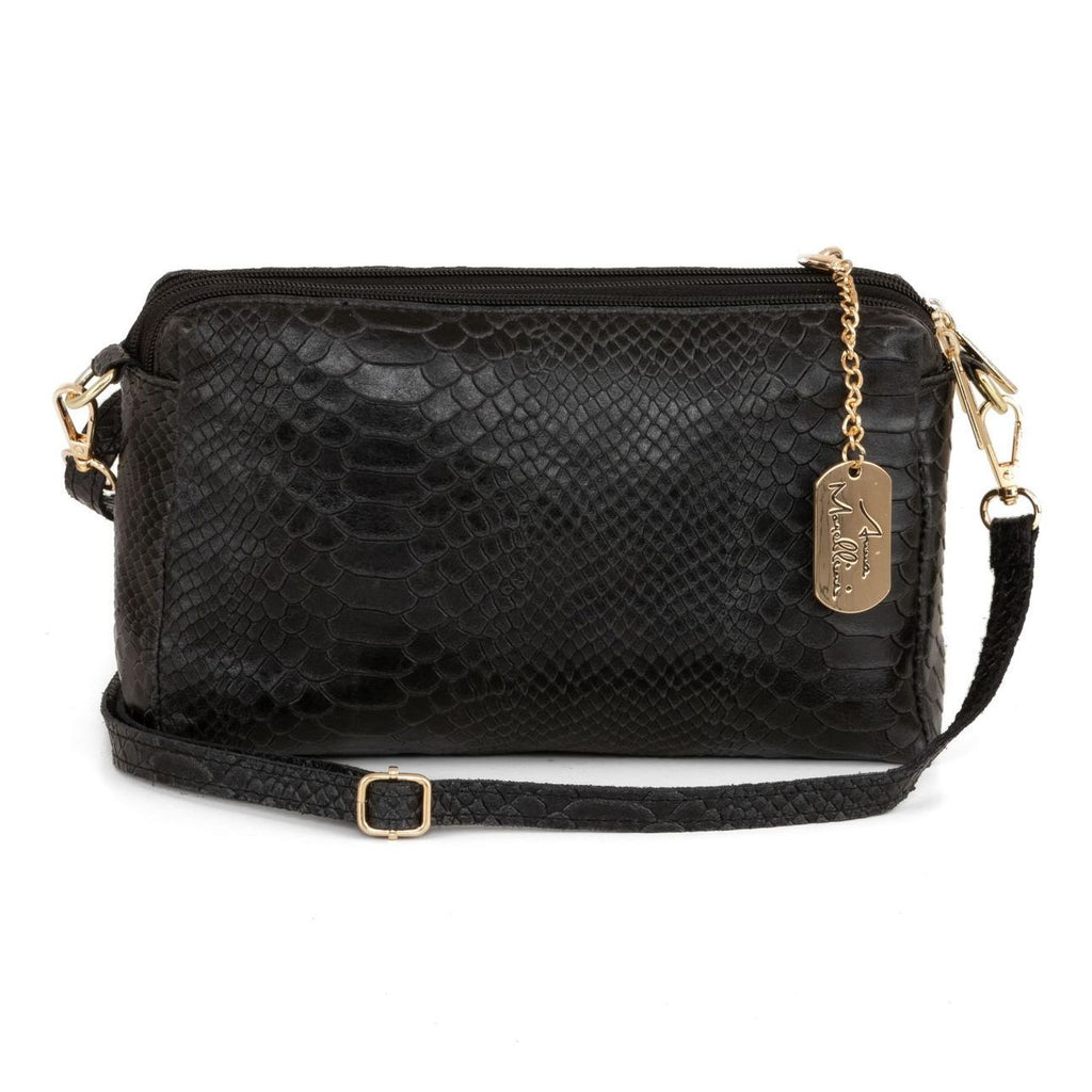 Anna Morellini - Sac à bandoulière Luigina - 100% cuir - noir