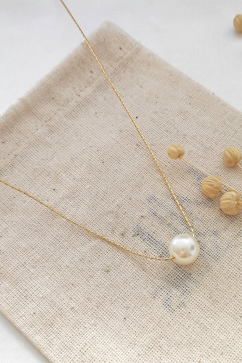 ATELIER MIU Collier Doré et blanc