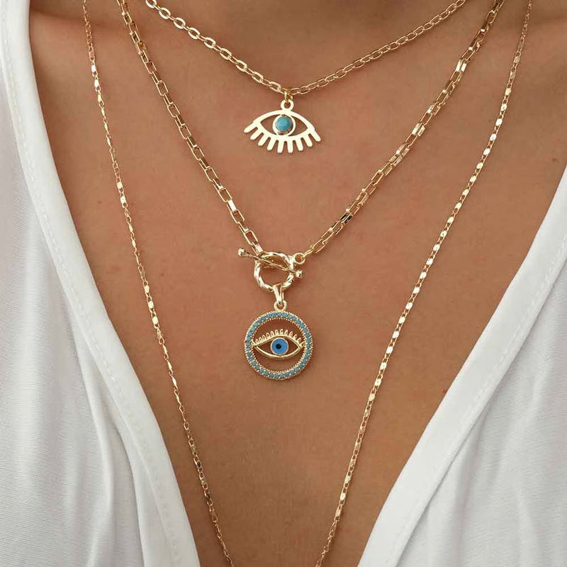 ATELIER MIU Collier - Laiton plaqué or & zirconiums