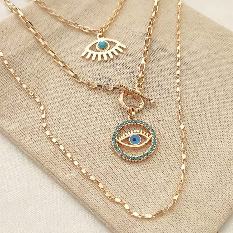 ATELIER MIU Collier - Laiton plaqué or & zirconiums