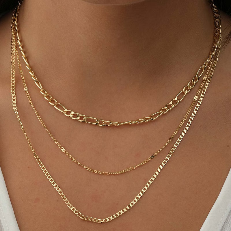 ATELIER MIU Collier triple - Laiton plaqué or