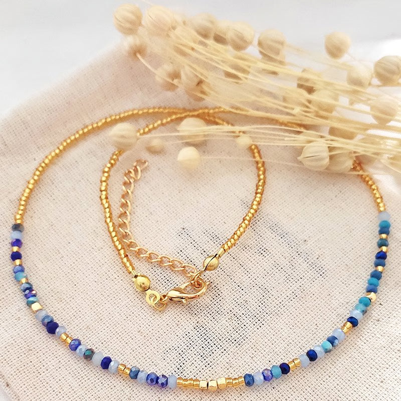 ATELIER MIU Collier - Laiton plaqué or & cristal