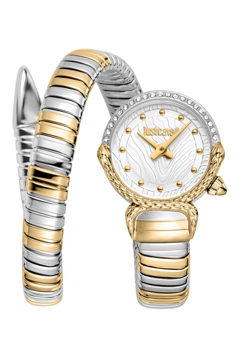 JUST CAVALLI Montre à quartz en acier - Argenté et doré