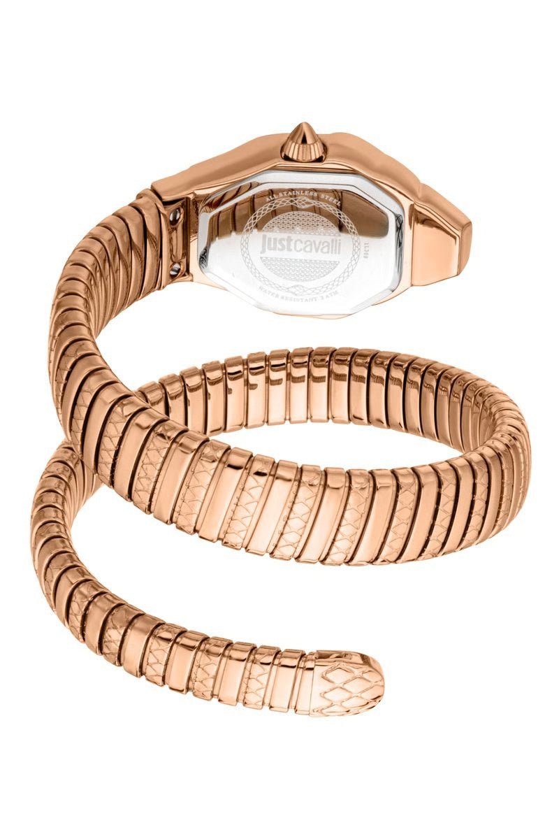 JUST CAVALLI Montre à quartz en acier et doré à l'or rose