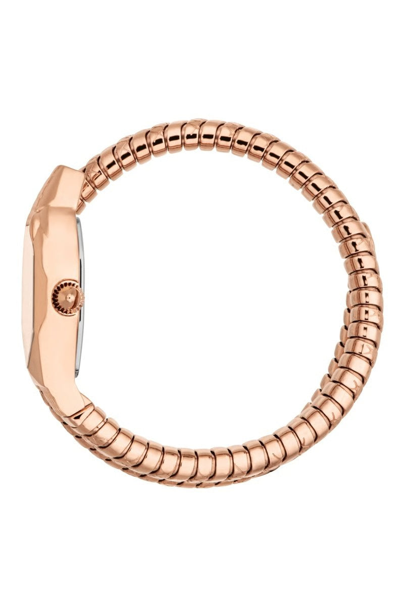 JUST CAVALLI Montre à quartz en acier et doré à l'or rose