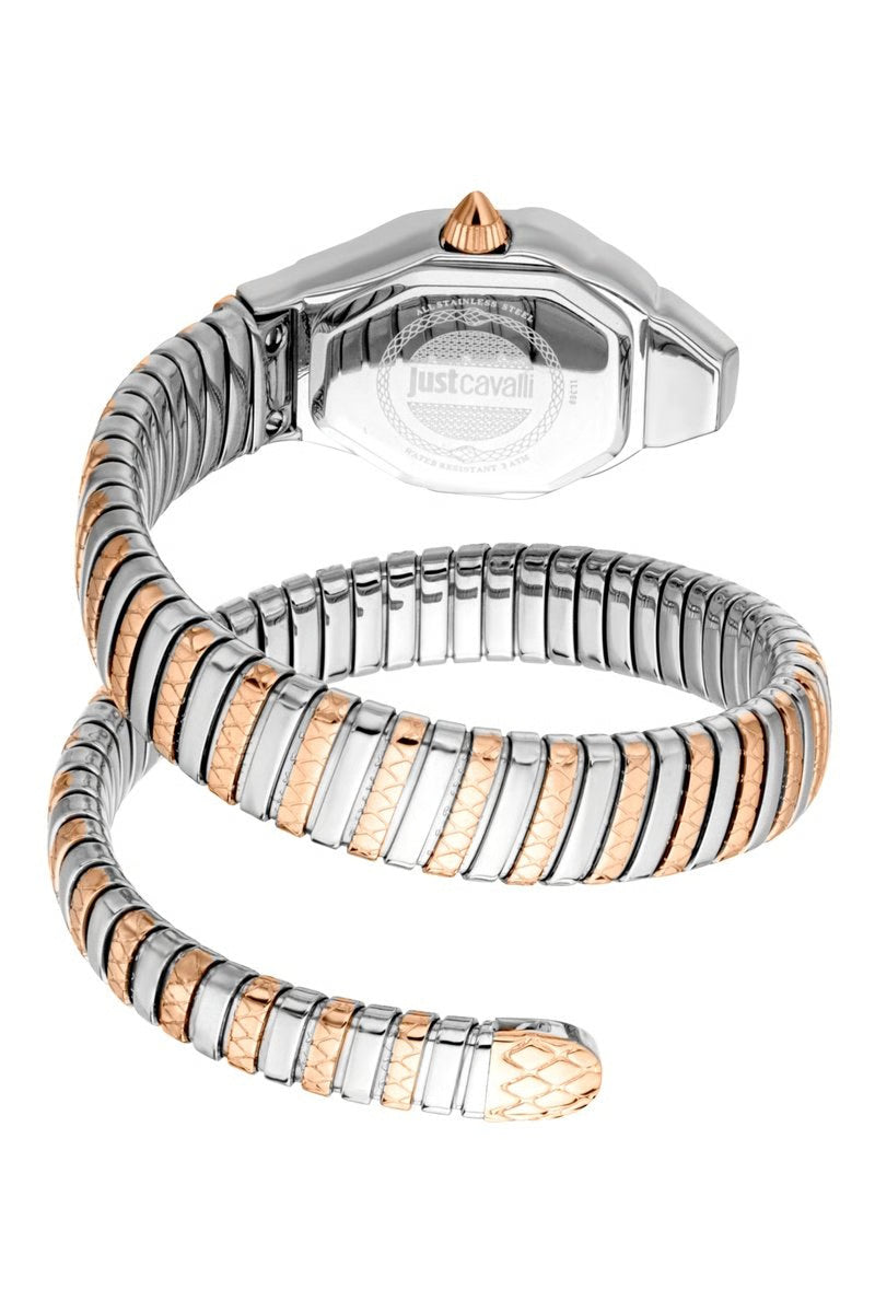 JUST CAVALLI Montre à quartz en acier - Argenté et doré rose