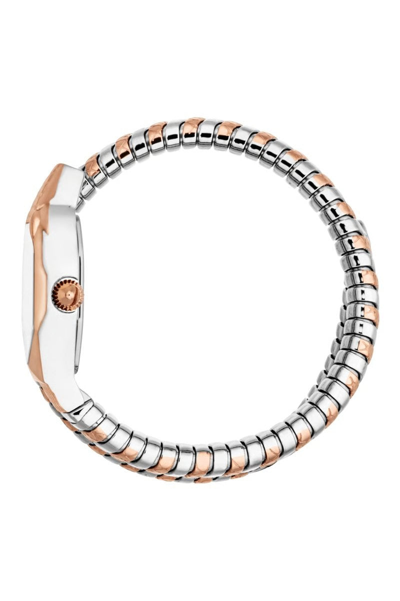 JUST CAVALLI Montre à quartz en acier - Argenté et doré rose
