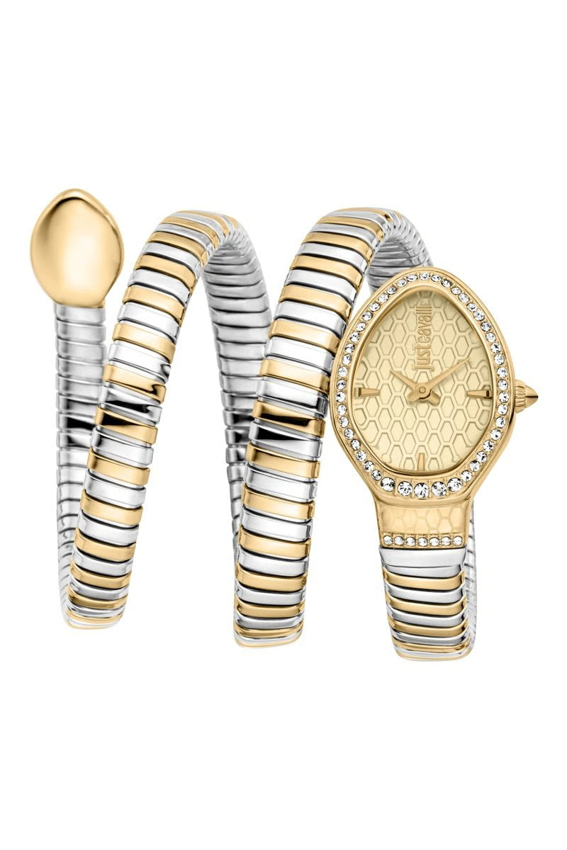 JUST CAVALLI Montre à quartz en acier - Argenté et doré