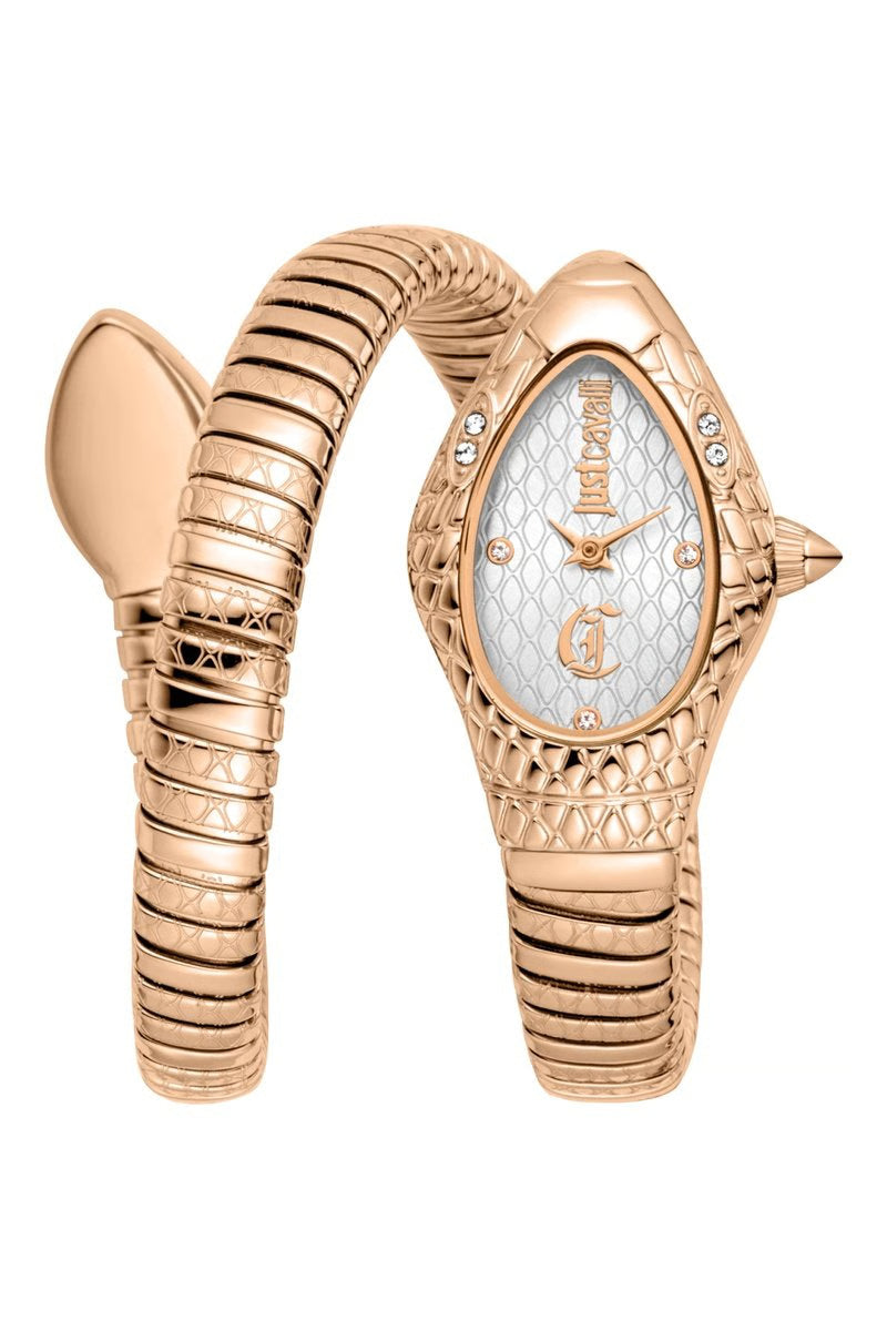 JUST CAVALLI Montre à quartz en acier - Doré rose et argenté