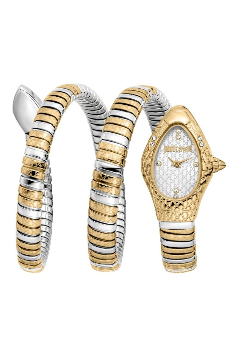 JUST CAVALLI Montre à quartz en acier - Argenté et doré