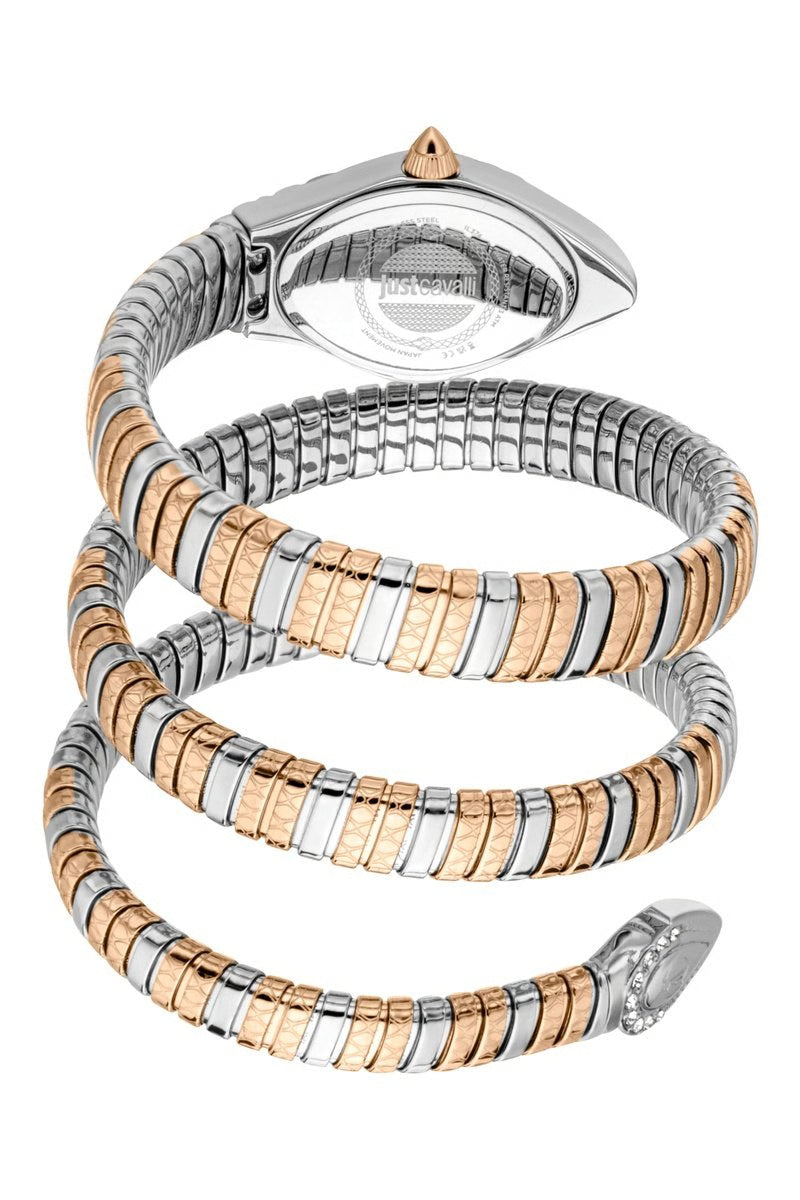 JUST CAVALLI Montre à quartz en acier - Argenté et doré rose