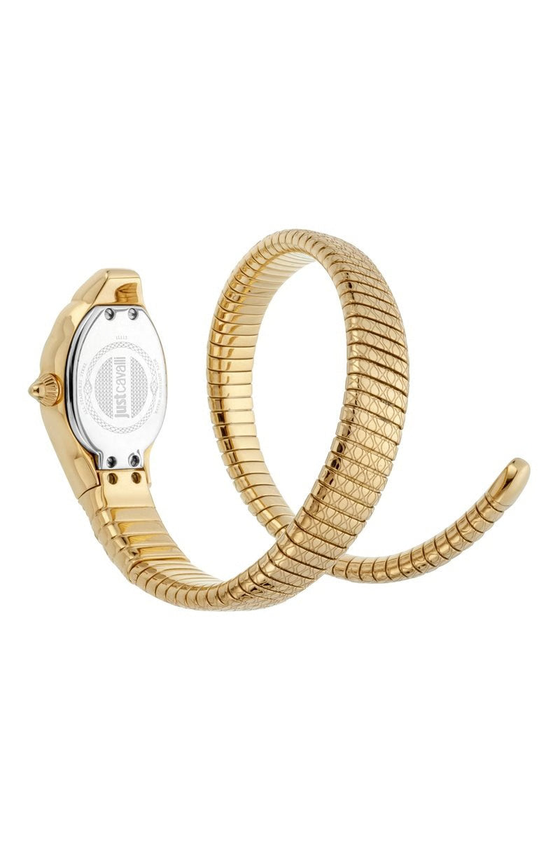 JUST CAVALLI Montre à quartz en acier et cristaux tchèques - Doré