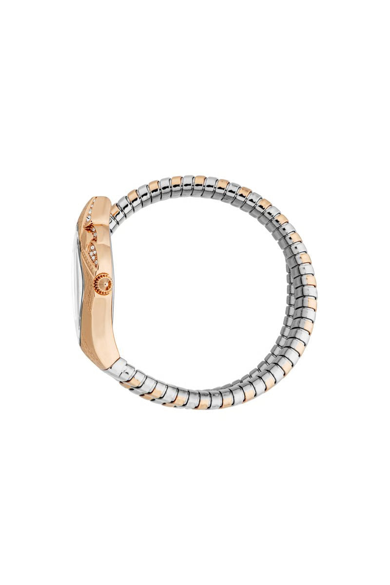 JUST CAVALLI Montre à quartz en acier - Doré rose et argenté