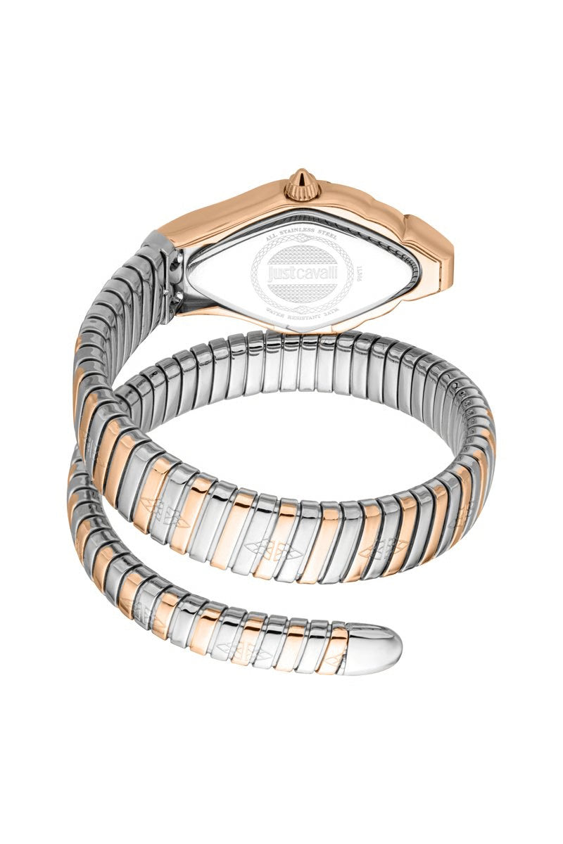 JUST CAVALLI Montre à quartz en acier - Doré rose et argenté