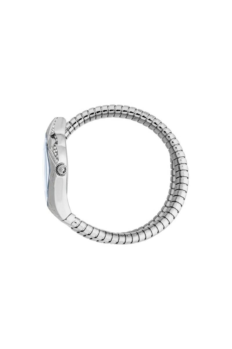 JUST CAVALLI Montre à quartz en acier - Argenté et bleu foncé