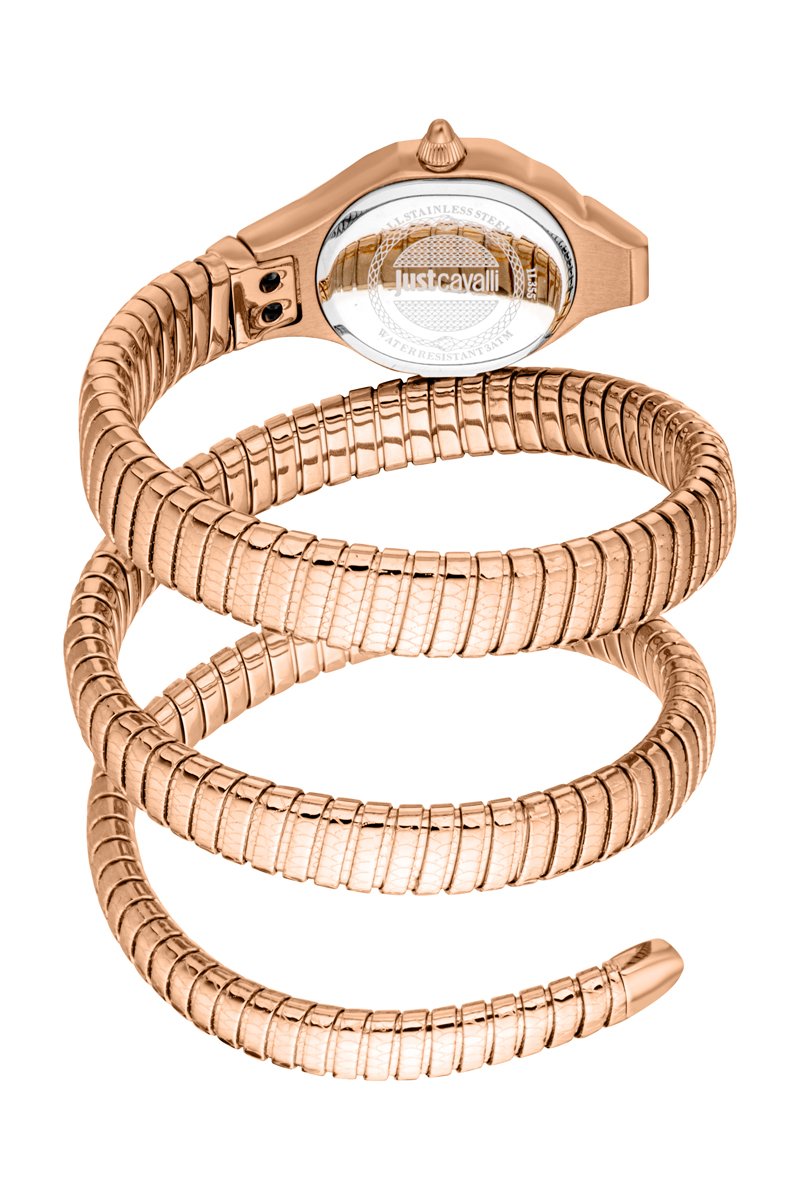 JUST CAVALLI Montre à quartz en acier et cristaux tchèques Vita - Doré rose et vert